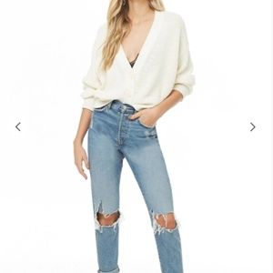 Forever 21 Sweaters - Ribbed Cropped Button-Front Cardigan Forever 21 Sweaters - Ribbed Cropped Button-Front Cardigan